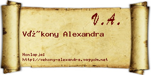 Vékony Alexandra névjegykártya